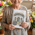 Personalized Boho Gardening Cartoon Character Butterfly A5 Spiral Notebook with Name and 120 Lined Pages Daily Use Birthday Gift for Besties Friends