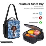 Personnalisé Cartoon Black Boy Word Cloud Backpack Lunch Bag Pencil Case Set with Name Back to School Birthday Gift for Boys