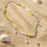 Henkilökohtainen Beach Syntymä Shell kaulakoru Initial Pearl Travel Accessory Beach Korut Party syntymäpäivälahja naisille