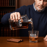 Personalized Family Photos Whiskey Decanter with 1-6 Names Father's Day Anniversary Gift for Dad