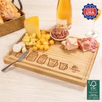 Personalized Engraved Kitchen Conversion Chart FSC Bamboo Cutting Board with Juice Groove Made in USA Housewarming Birthday Gift for Family Friends