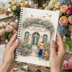 Personalized Boho Gardening Cartoon Character Butterfly A5 Spiral Notebook with Name and 120 Lined Pages Daily Use Birthday Gift for Besties Friends