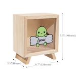 Gepersonaliseerde schattige houten spaarpot met naam Verjaardagscadeau voor kinderen