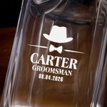 Henkilökohtainen Bow Tie Miesten muotokuva viskikannu nimellä Isänpäivä Syntymäpäivä Vuosipäivä Lahja Manille