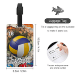 Personlig Ball Sports Travel Bagagetagg med namn och nummer Travel Essentials Födelsedagspresent för sportälskare