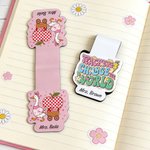 Personalized Cute Pencil Apple Notebook Magnetic Bookmark Clip with Name Reading Supplies Teacher's Day Gift for Teachers Bookworms