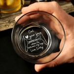 Personalised I Love Your Face Between My Legs 10 oz Whiskey Glass with Name Birthday Anniversary Gift for Him