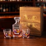 Personalized Cartoon Character Face Photo Whiskey Decanter with Name Bar Accessory Father's Day Gift for Man