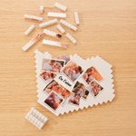 Puzzles en briques de construction personnalisés avec texte et 6 ou 10 photos - Décoration de la maison en forme de cœur - Cadeau pour famille et amis