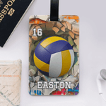 Personlig Ball Sports Travel Bagagetagg med namn och nummer Travel Essentials Födelsedagspresent för sportälskare