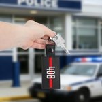 Porte-clés personnalisé Thin Line avec numéro brodé Utilisation quotidienne Cadeau commémoratif pour la police