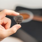 Llavero Personalizado Grabado I Couldn't Pick A Better Guitar Keychain with Text and Pouch Birthday Anniversary Gift for Boyfriend Father