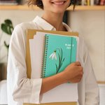 Personalized Birth Flower 2026 Planner A5 Spiral Notebook with Name and Weekly Monthly Planner Pages Birthday Gift for Family Friends