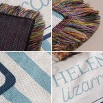 Couverture personnalisée en forme d'ourson avec nom Décoration de la chambre d'enfant Cadeau d'anniversaire pour les enfants Famille