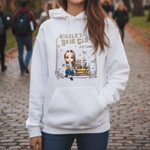 Personalizzato Libro Personaggio Cartoon Multicolore T-shirt Felpa con cappuccio con nome e anno Club del libro Regalo di compleanno per la donna amante dei libri