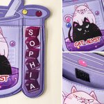 Personalized Cartoon Animals Chemical Elements Stationery Storage Pouch with Name Back to School Thank You Gift for Science Teachers Alumni