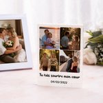 Puzzles en briques de construction personnalisés avec 1-6 photos texte et date - Cadeau anniversaire Saint-Valentin pour couple