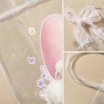 Personalized He Is Risen Bible Verse Cross Sheep Clear Gift Bag with Name Church Religious Easter Gift for Kids Christians