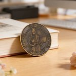 Personalised Photo Commemorative Coin with Name and Text Birthday Memorial Day Gift for Colleagues Friends Teachers