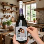 Personalisierte Foto Weinetikett Aufkleber mit Namen und Datum Jahrestag Geburtstag Party Dekor für Paare Schwestern