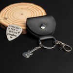 Llavero Personalizado Grabado I Couldn't Pick A Better Guitar Keychain with Text and Pouch Birthday Anniversary Gift for Boyfriend Father