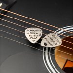 Llavero Personalizado Grabado I Couldn't Pick A Better Guitar Keychain with Text and Pouch Birthday Anniversary Gift for Boyfriend Father