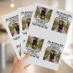 Personalised Newspaper Design Photo Wine Label Stickers with Name and Date Birthday Party Decor for Family Friends
