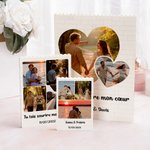 Puzzles en briques de construction personnalisés avec 1-6 photos texte et date - Cadeau anniversaire Saint-Valentin pour couple