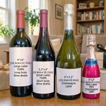 Personalized Funny Prescription Design Set of 2 Waterproof Wine Stickers with Name Birthday Anniversary Gift for Couple