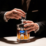 Personalized Cartoon Character Football Whiskey Decanter with Engraved Name Father's Day Birthday Gift for Father Friends Bartenders