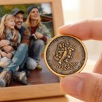 Personalised Family Photo Retro Commemorative Coin with Text Birthday Anniversary Daily Use Gift for Family