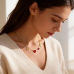 Henkilökohtainen Birthstone Constellation Initial Heart riipukset kaulakoru vuosipäivä äitienpäivä syntymäpäivälahja naisille