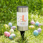 Lampe solaire de jardin imperméable avec nom et initiales Cadeau de fête de Pâques pour la famille et les enfants