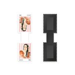 Personalized Watercolor Style Striped Stamp Design Photo Magnetic Bookmark Clip with Name Reading Tool Club Birthday Gift for Book Lovers