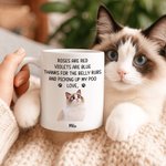 Personalized Cartoon Dog Cat Paw Print 11 oz 15 oz Ceramic Mug with 1-3 Names Daily Use Birthday Gift for Pet Owner Lover