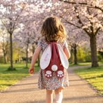 Personalisierte Samt Kinderrucksack | mit besticktem Namen | Osterhasen Turnbeutel | Hasenohren | Schwänzchen | Ostern Eiersuche Geschenk für Kinder