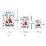 Henkilökohtainen perheenä kolmen sarjakuvahahmot Rakennus Brick palapelit nimi ja päivämäärä Home Decor Isänpäivä lahja isälle perheelle