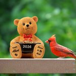 Personalized Bear Resinous Bird Feeder with Engraved Name and Text Miscarriage Baby Memorial Gift for Parents