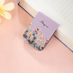 Personlig magnetisk bokmerke i PU-skinn med akvarell fødselsblomst og navn perfekt bursdagsgave til bokelskere