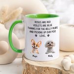 Personalized Cartoon Dog Cat Paw Print 11 oz 15 oz Ceramic Mug with 1-3 Names Daily Use Birthday Gift for Pet Owner Lover
