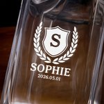 Henkilökohtainen Antlers Coat of Arms tiivisteet dekantteri viskikannu ja 4 lasit laatikko asetettu nimi isänpäivä syntymäpäivä vuosipäivä lahja mies