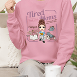 Personalised Multicolour Cartoon Character Soft T-shirt Sweatshirt Hoodie with Name Daily Wear Book Club Birthday Gift for Mom Book Lover