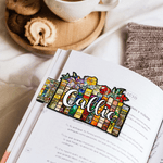 Personalized Stained Glass Floral Magnetic Bookmark Clip with Name Daily Use Book Club Birthday Gift for Bookworm Book Lover