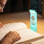 Personalized Book Birth Flower LED Rechargeable Light Clip with Name Reading Accessory Daily Use Birthday Gift for Book Lovers Bookworms