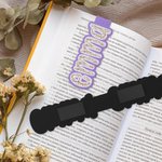 Henkilökohtainen Retro Floral Lace Edge Faux Leather Texture Design Magneettinen kirjanmerkki Clip nimellä Päivittäinen käyttö Syntymäpäivälahja kirjamatoille opiskelijoille