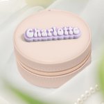 Personalised Macaron Jewellery Box with 3D Cream Style Name Travel Accessory Birthday Gift for Women Patissier Dessert Lovers
