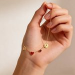 Henkilökohtainen Birthstone Constellation Initial Heart riipukset kaulakoru vuosipäivä äitienpäivä syntymäpäivälahja naisille