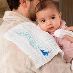 Personalised Cute Heart Dog Flower Bow Baby Burp Towel with Embroidered Name Daily Use Baby Shower Gift for Newborns