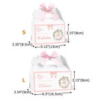 Personalised Cute Happy Easter Bunny Bow Gift Box with Handle and Name Easter Party Gift for Kids
