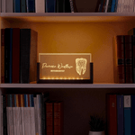 Personalized Stethoscope Surgeon Design Acrylic LED Night Light with Wooden Base Office Decor Appreciation Gift for Doctor Medical Staff